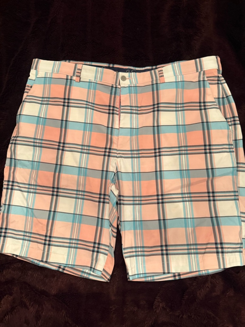 Men's Plaid Performance Shorts - Pink & Blue jack nichlaus golf shorts